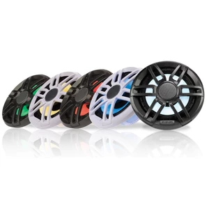 Fusion Damaged Box XS Sport Grey White RGB LED Speakers 