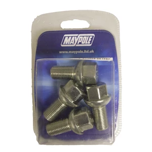 Maypole Spherical Trailer Wheel Bolts M14 x 23mm (4 Pack)