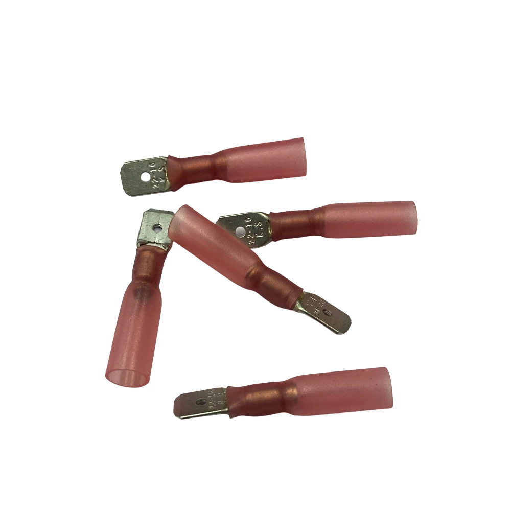 Force 4 Adhesive Lined Heatshrink Crimp Male Spade Connectors