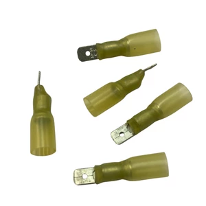 Force 4 Adhesive Lined Heatshrink Crimp Male Spade Connectors