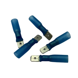 Force 4 Adhesive Lined Heatshrink Crimp Male Spade Connectors