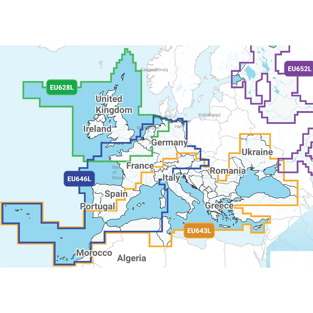 Navionics Plus European Large Area Chartplotter Chart 