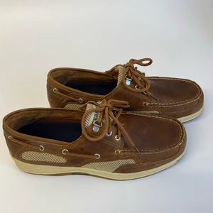 Sebago Clovehitch Leather Boat Shoe - Brown Cinnamon UK