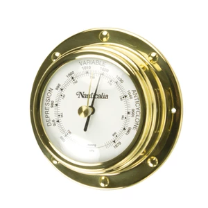 Nauticalia Brass Rivet Style Clock or Barometer