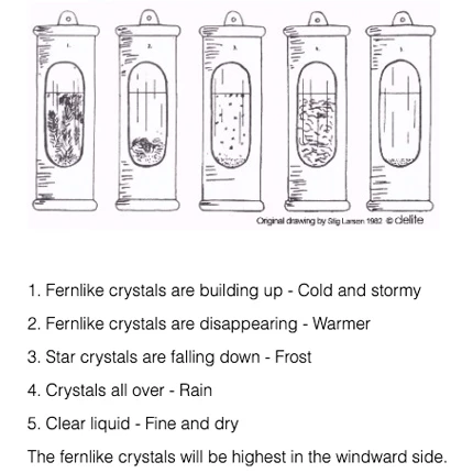Stormglass with Wall Mount - Brass