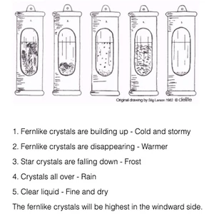 Force 4 Stormglass with Wall Mount - Brass 