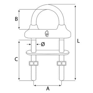 Wichard Stainless Steel W/Tight U-Bolt