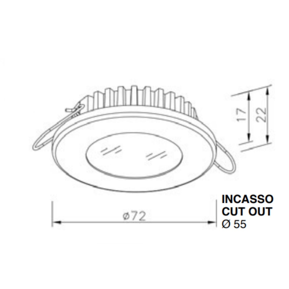 Flush Mount LED Downlight - Warm White