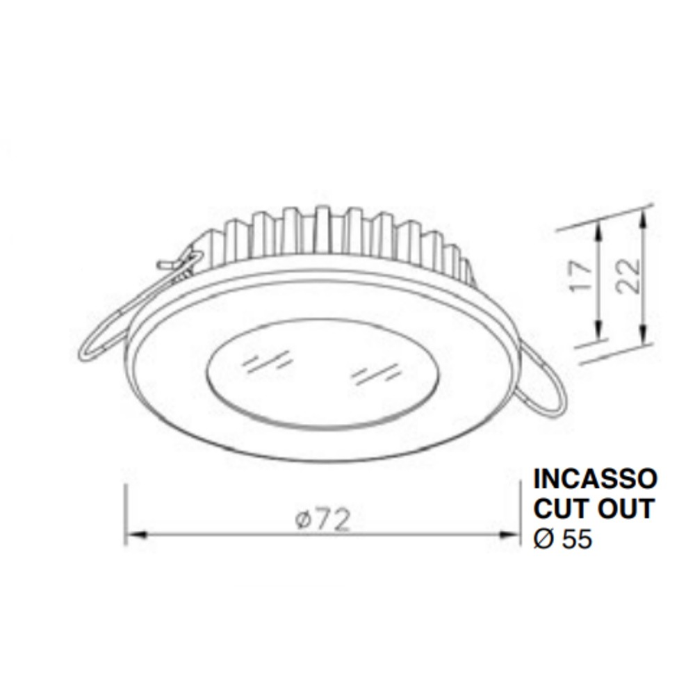 Flush Mount LED Downlight - Warm White 