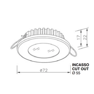 Force 4 Flush Mount LED Downlight - Warm White 