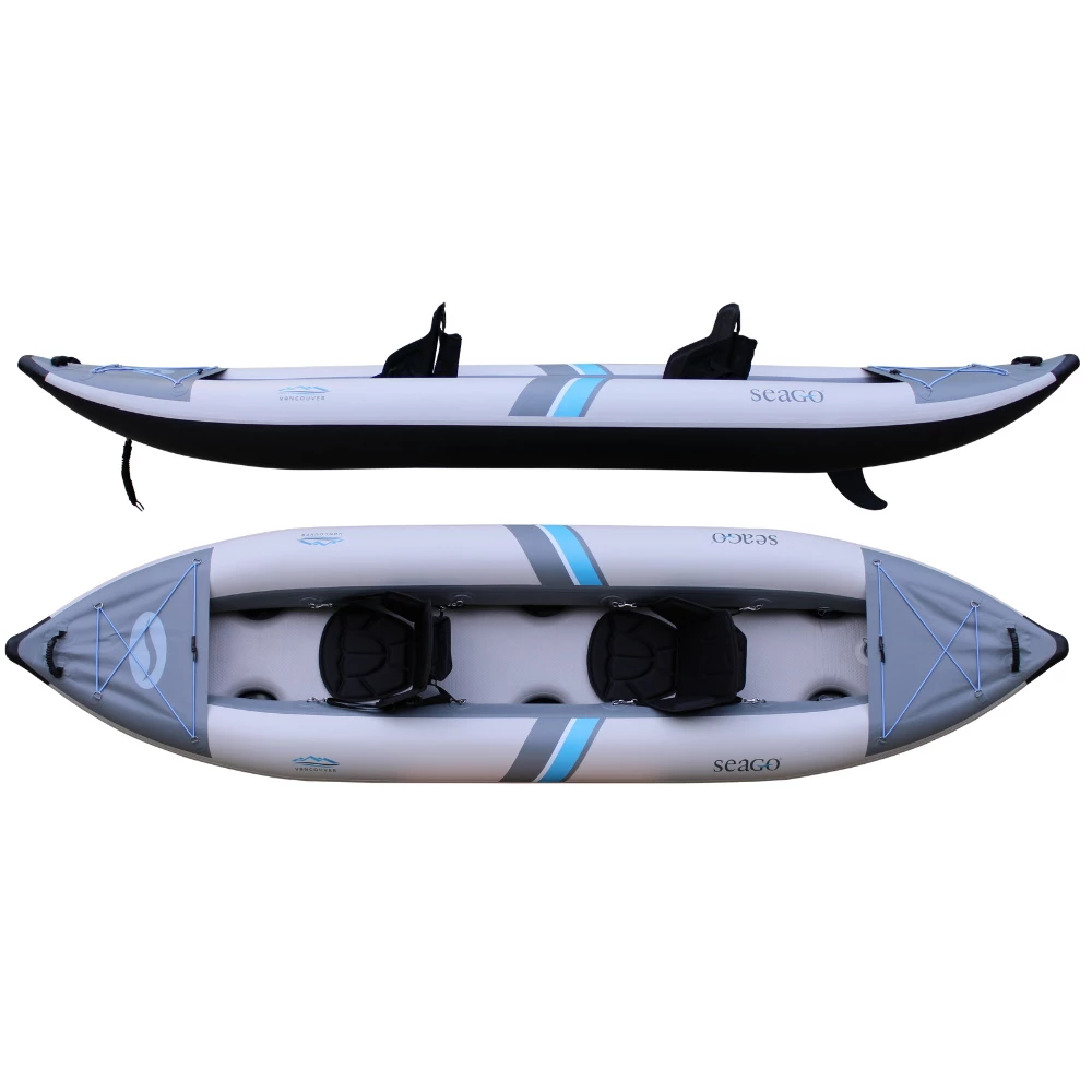 Seago Vancouver 2 Person Inflatable Kayak - Grey