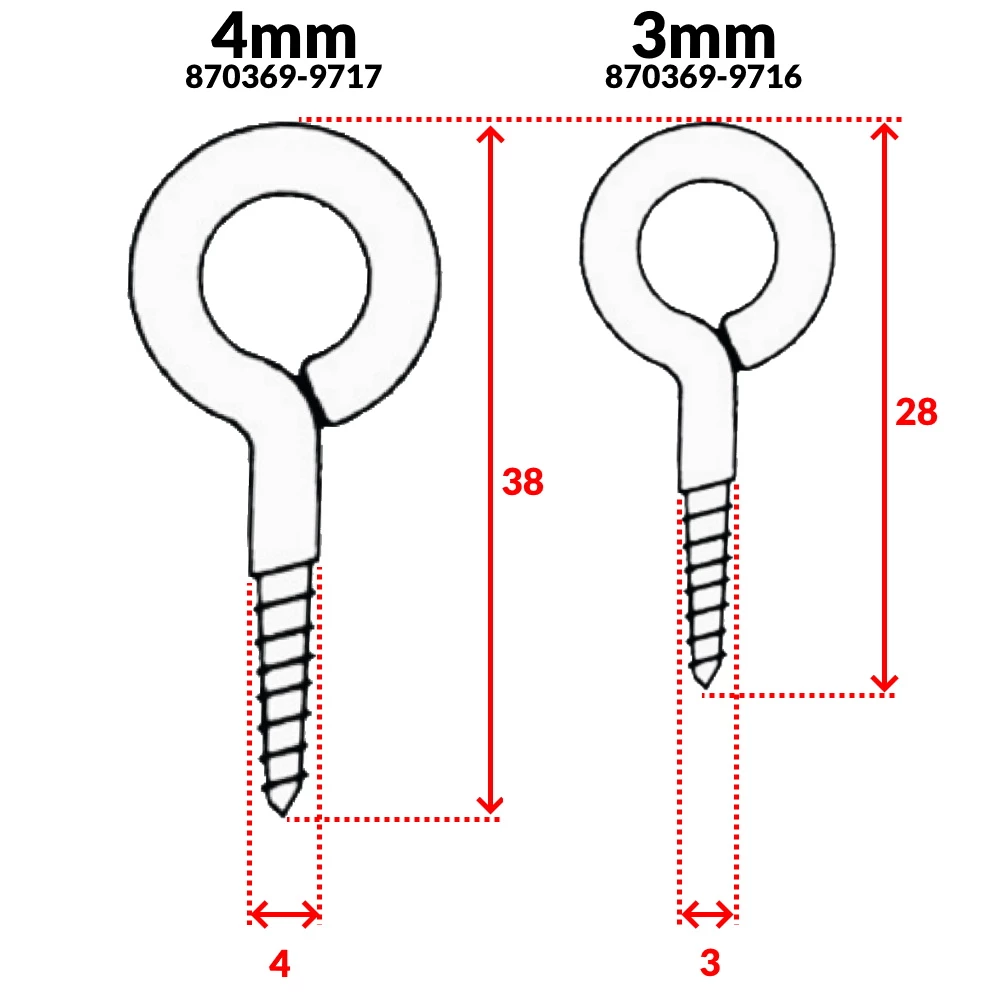 Screw Eyes - Stainless Steel