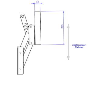 Trem Aluminium Outboard Motor Bracket - Plastic Pad - upto 8HP 