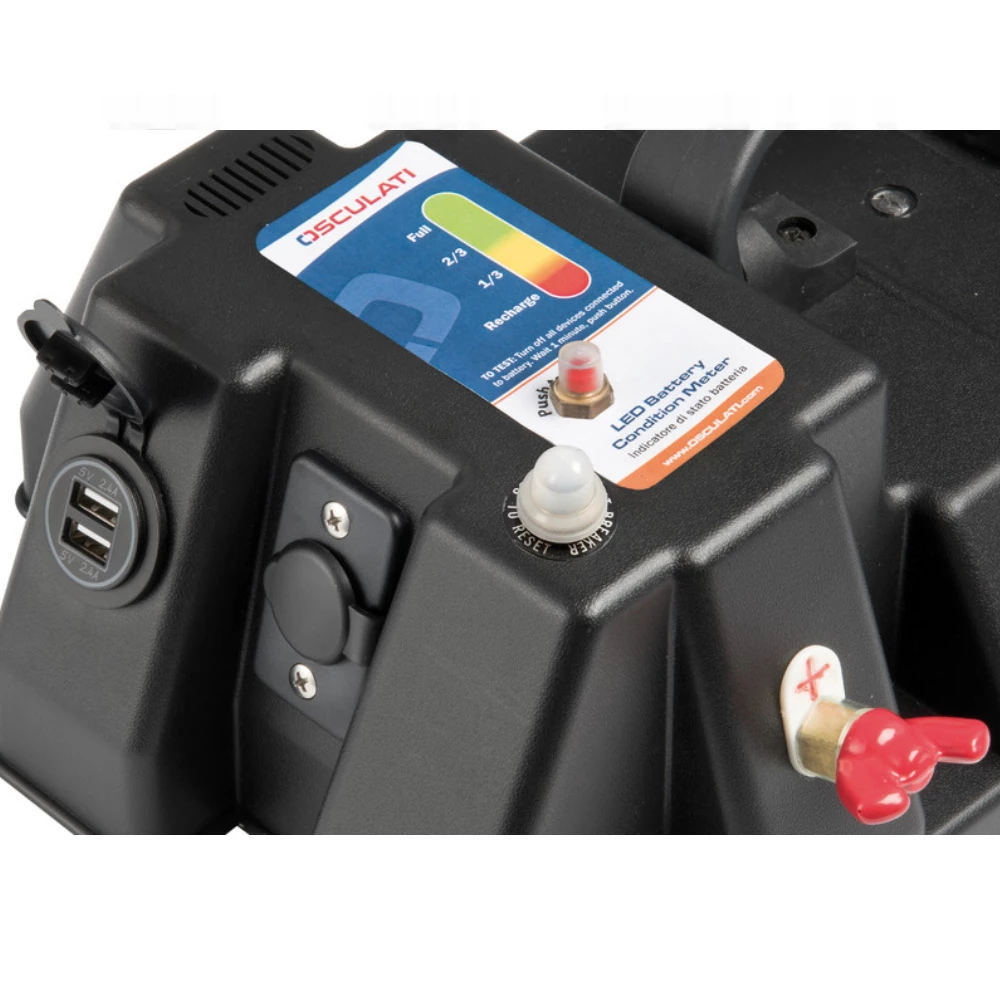 Deluxe Battery Box with USB & 12V Sockets with Gauge