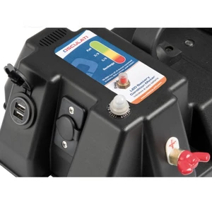 Force 4 Deluxe Battery Box with USB & 12V Sockets with Gauge