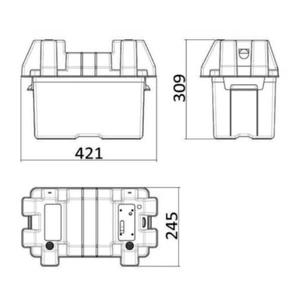 Force 4 Deluxe Battery Box with USB & 12V Sockets with Gauge