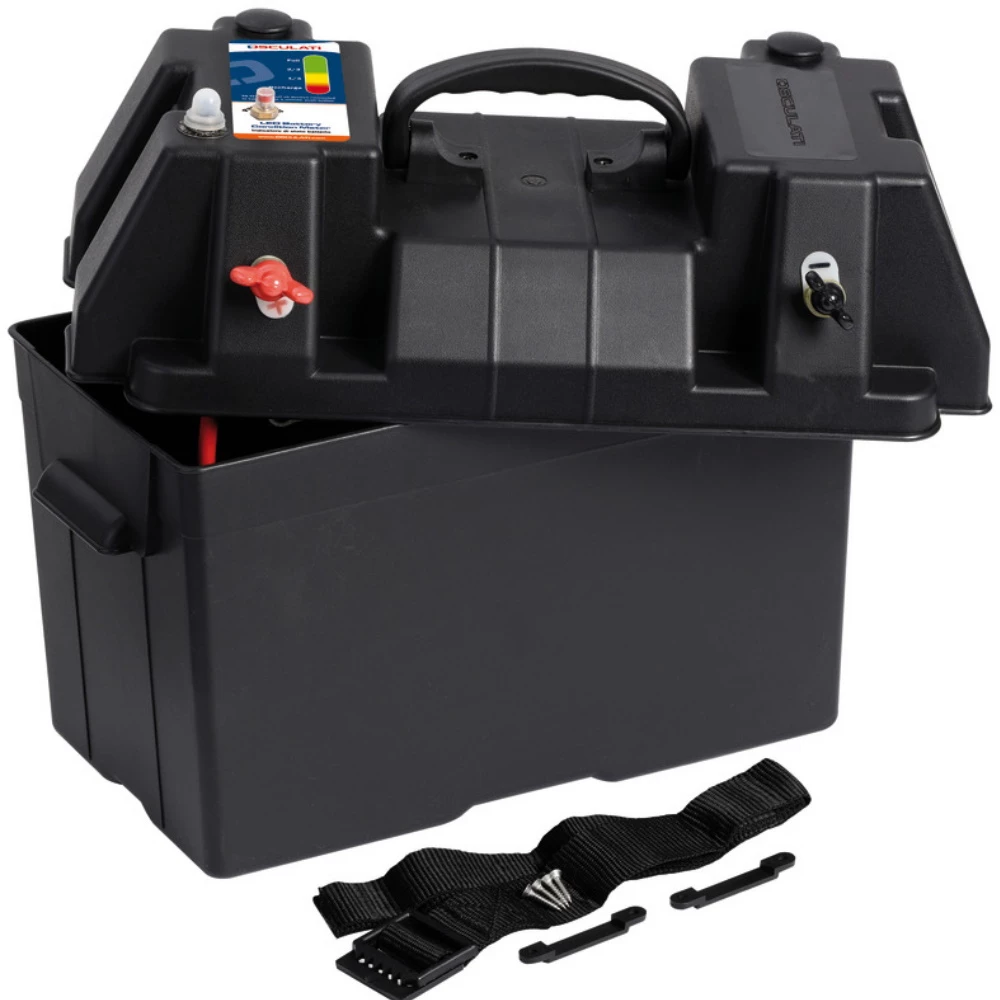 Force 4 Deluxe Battery Box with USB & 12V Sockets with Gauge