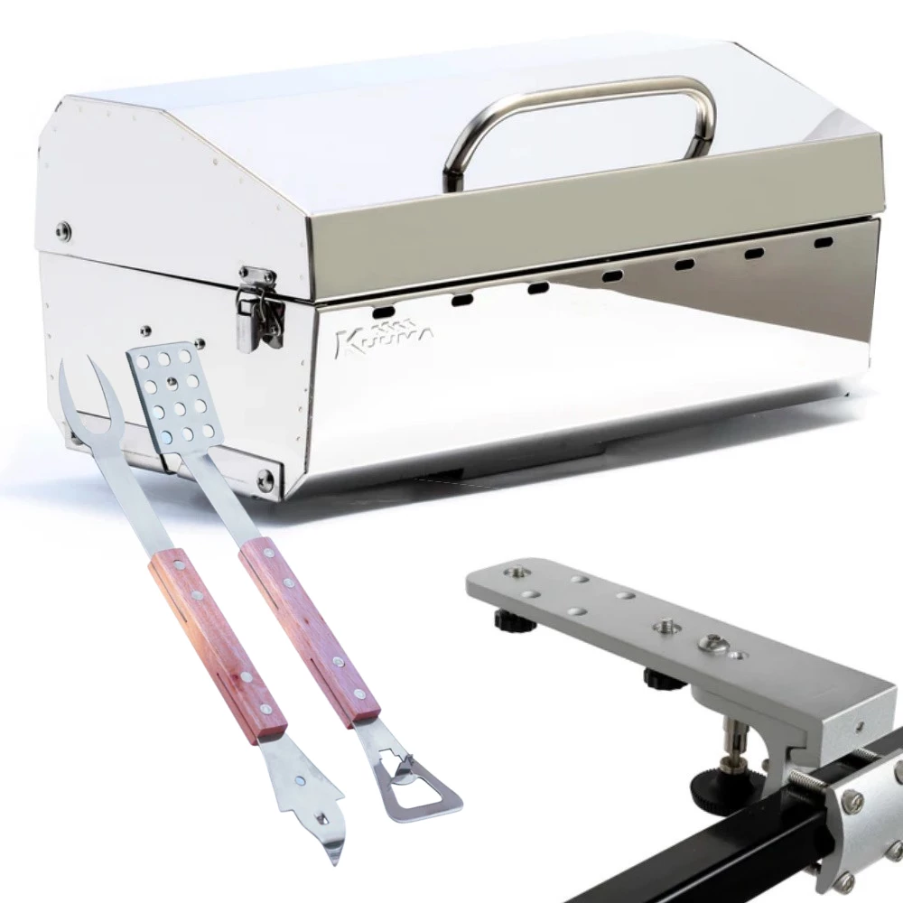 Kuuma Stow N' Go 160 Charcoal Barbecue with Rail Mount 