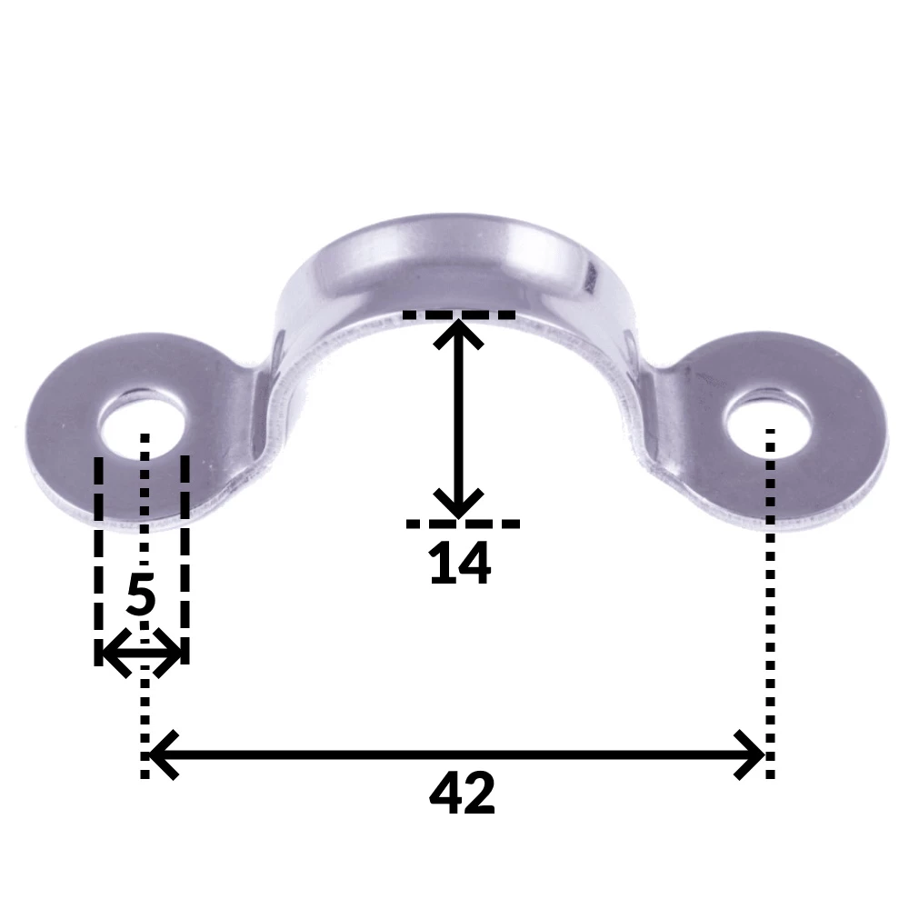 Medium Wide Deck Eye (2pk) 14mm x 42mm