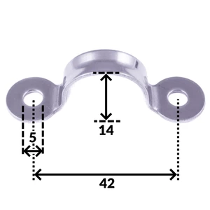 Seasure Medium Wide Deck Eye (2pk) 14mm x 42mm