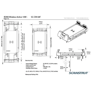 Rokk 10W Active Wireless Phone Charging Mount 