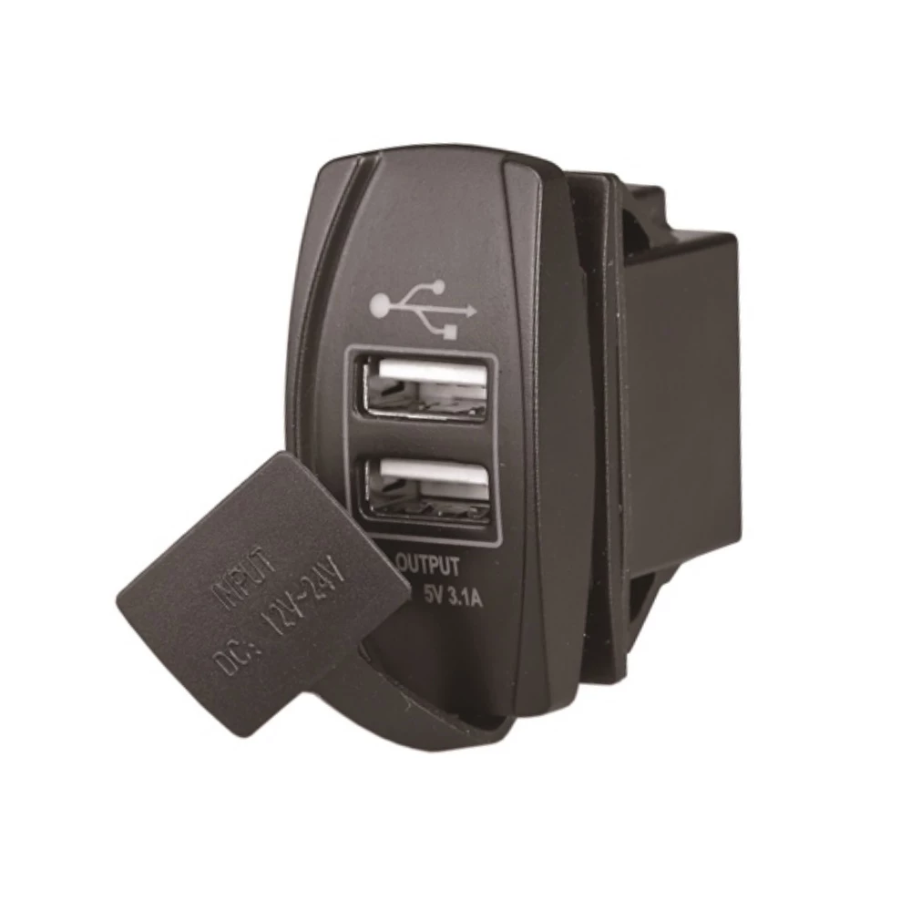 Force 4 Dual USB Outlet Fits Switch Panel