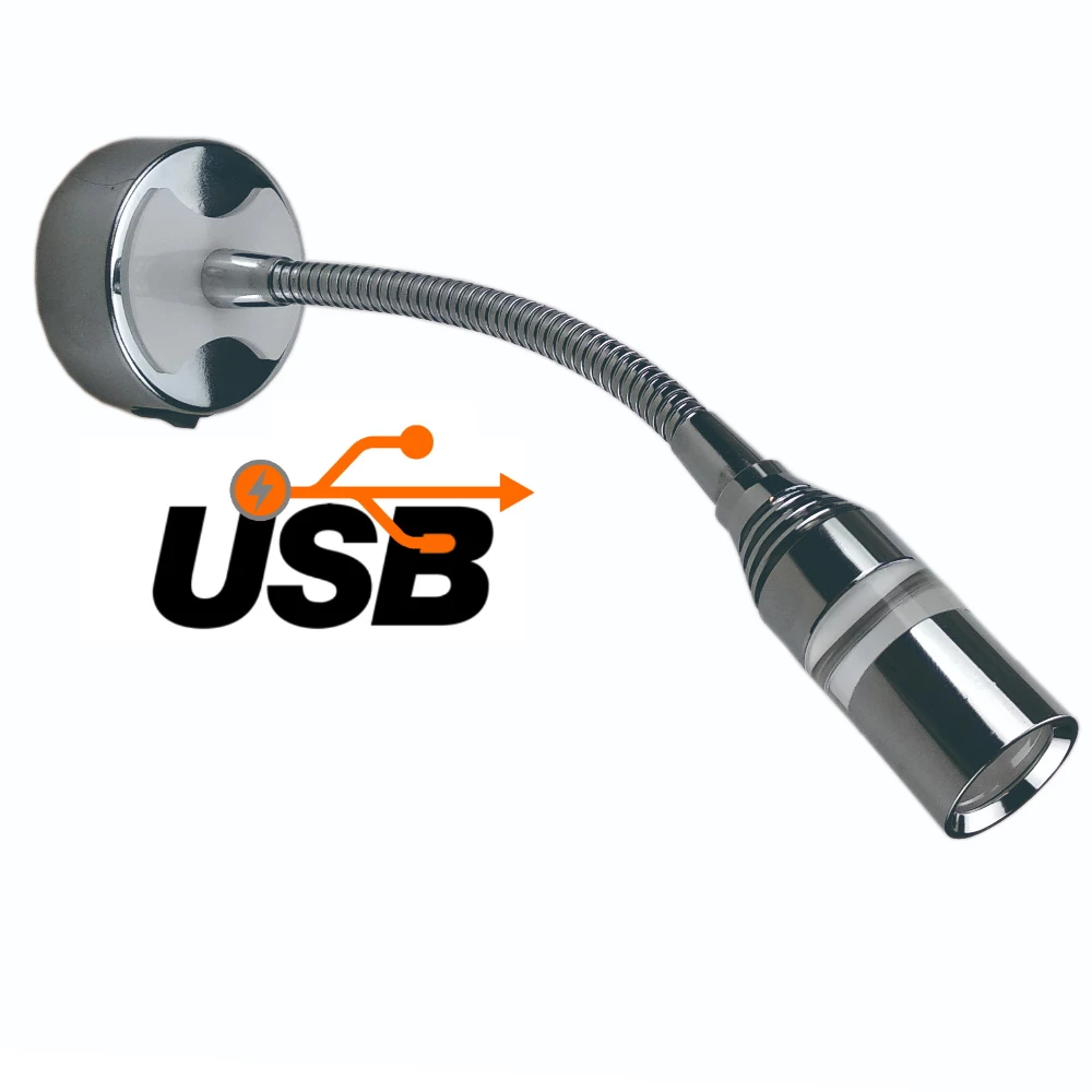 LED Reading Light with USB Outlet