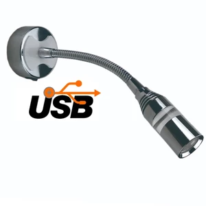 Force 4 LED Reading Light with USB Outlet