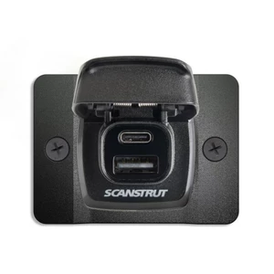 Scanstrut Flip Pro 12/24V Fast Charge Dual USB-A/C Socket With front Fit Bezel 