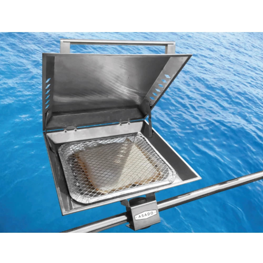 Railmount Boat Barbecue with Lid