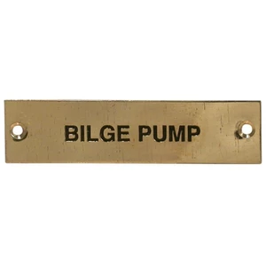 Force 4 Brass Label - Bilge Pump - 75 x 19mm