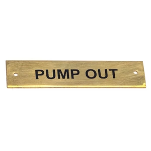 Force 4 Brass Label - Pump Out - 57 x 12mm 