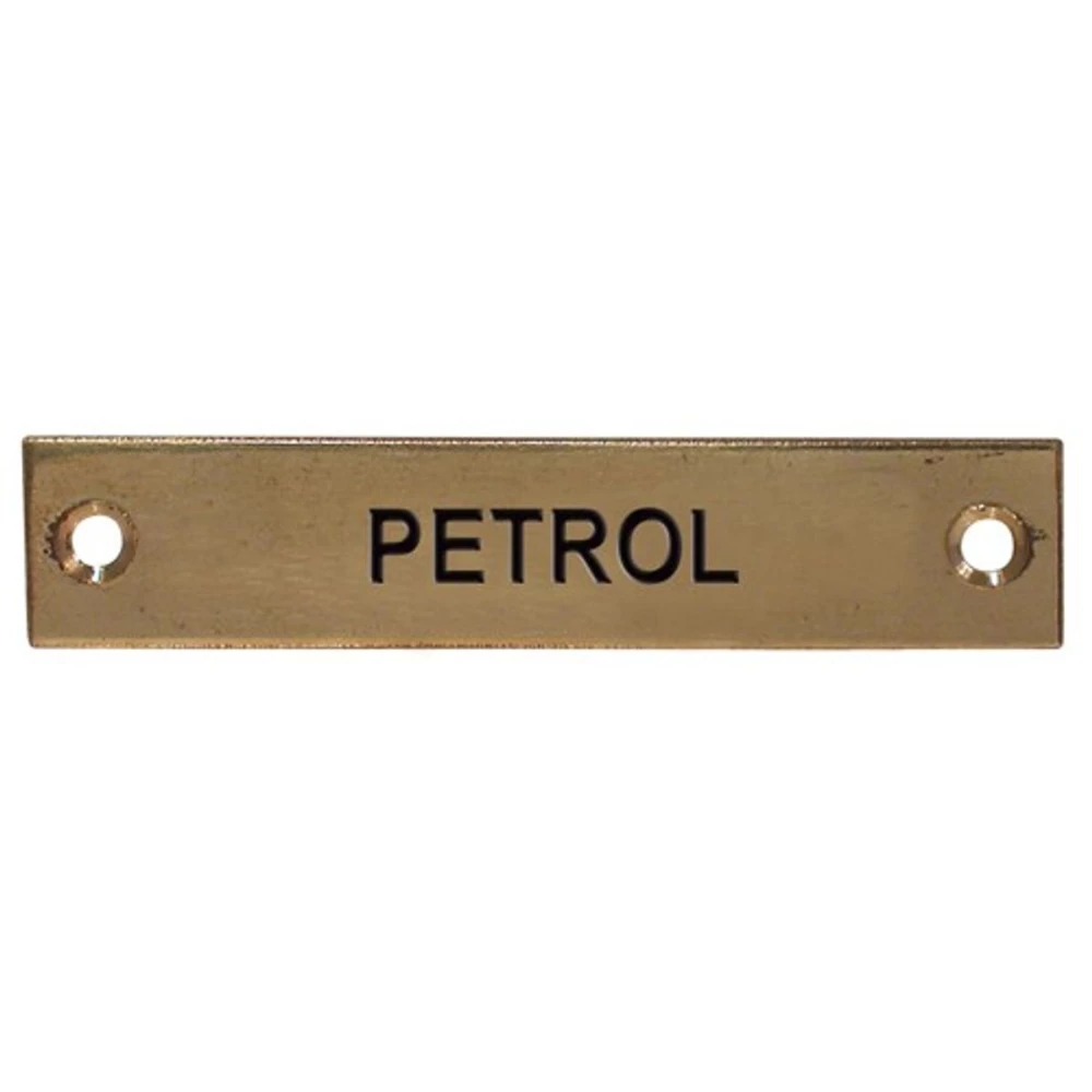 Brass Label - Petrol - 57 x 12mm