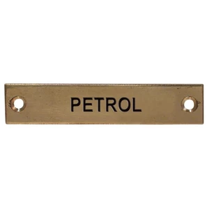 Force 4 Brass Label - Petrol - 57 x 12mm 