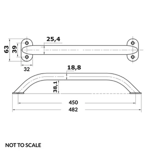 Osculati Oval Section Stainless Steel Handrail 450mm