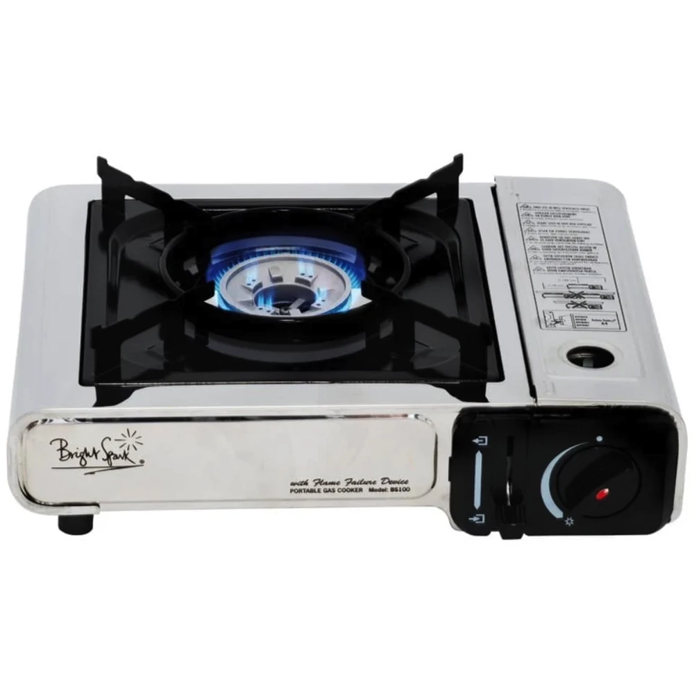 Bright Spark Portable Gas Cooker wFlame Failure Stainless Steel 