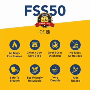 Fire Safety Stick FSS50 - 50 Second Fire Extinguisher 