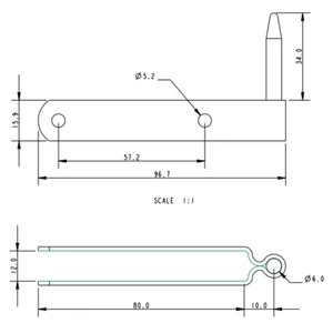 Allen Optimist Rudder Pintle - Long Pin 
