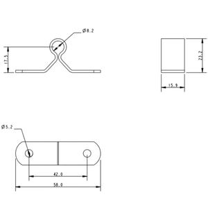 Allen Stainless Steel Rudder Gudgeon