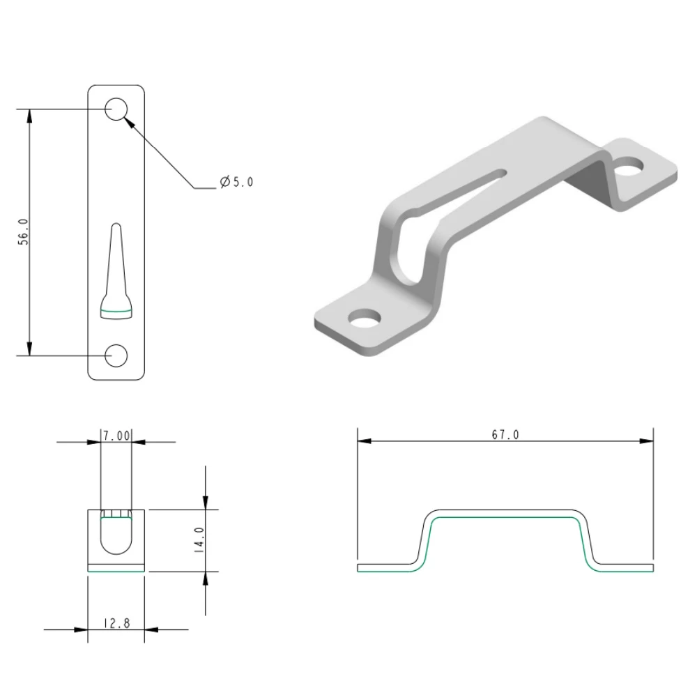 Stainless Steel V-Cleat 2-6mm