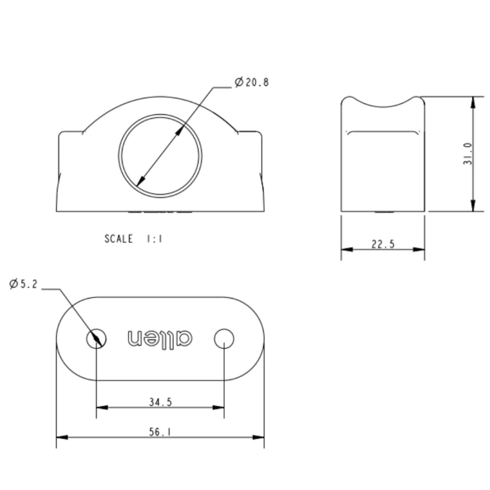 Bullseye Fairlead Stainless Steel Insert 20mm 