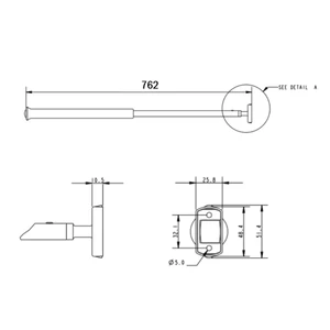 Allen Holt Tiller Extension 762mm Silver 