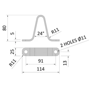 Maypole Boat Trailer Coupling Skid 80mm