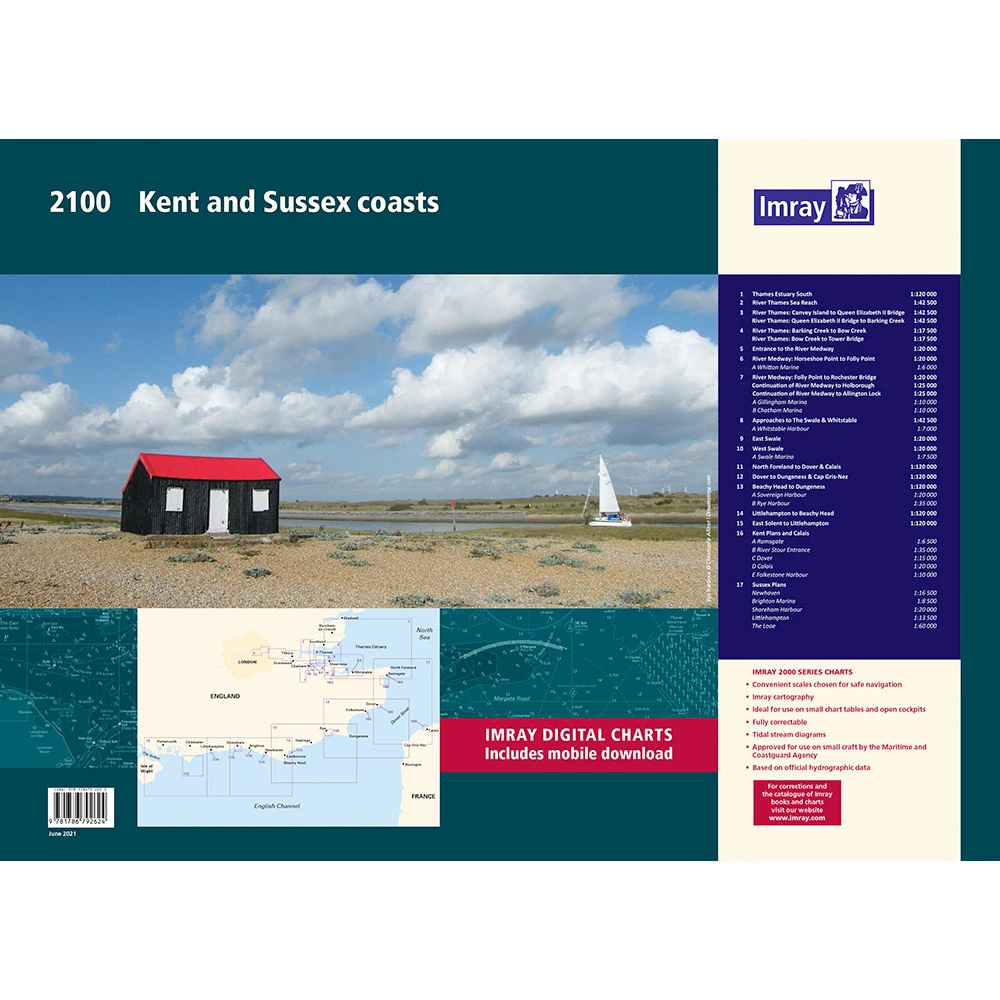 Imray 2100 Kent & Sussex Coasts Chart Pack