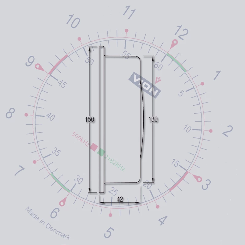 Stainless Steel Clock 150mm
