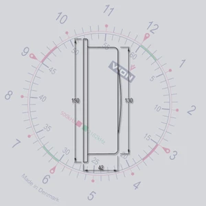Vion Stainless Steel Clock 150mm 