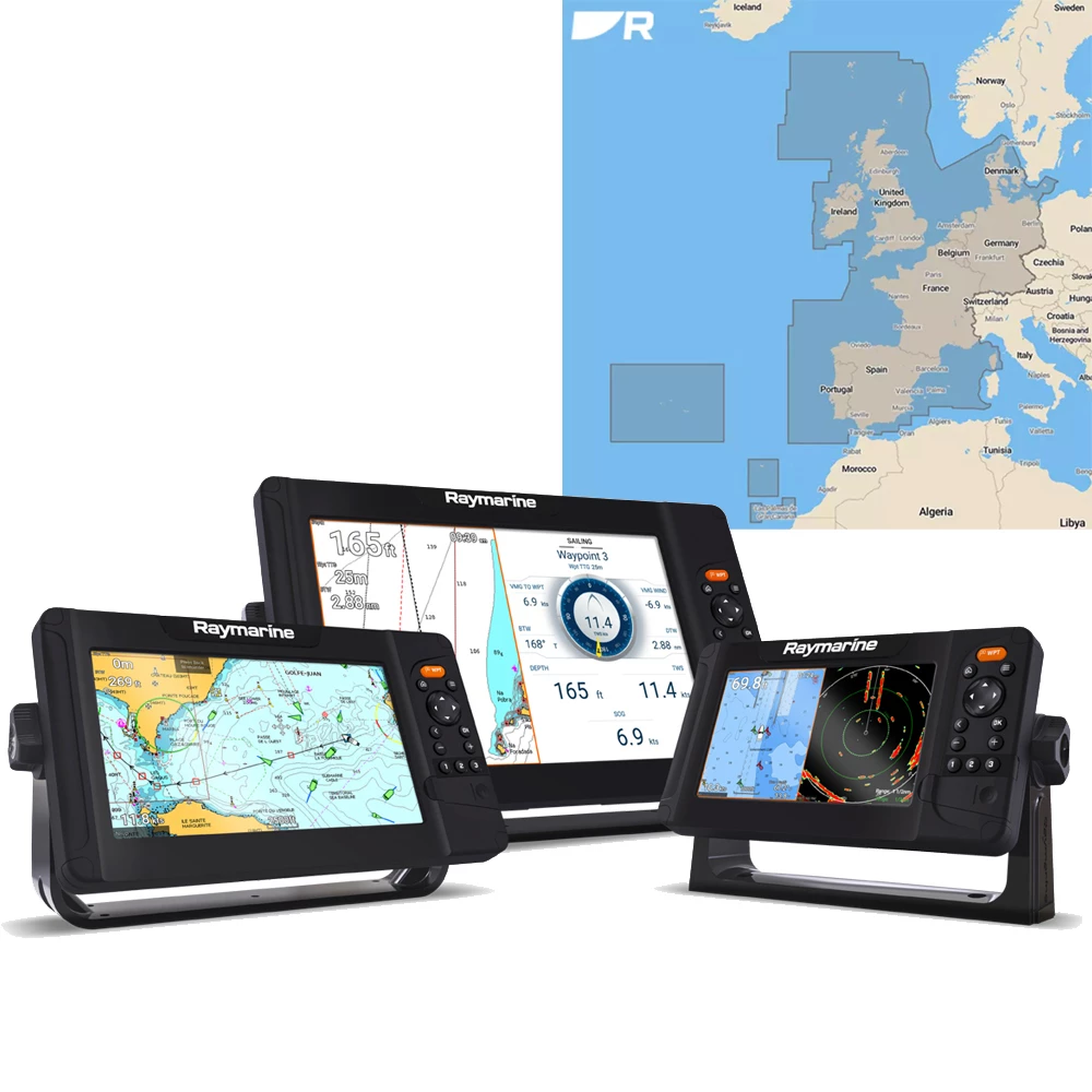 Raymarine Element S Chartplotter with Western European Lighthouse Chart 