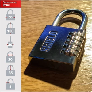Shield Locks Marine Combination Padlock 50mm 