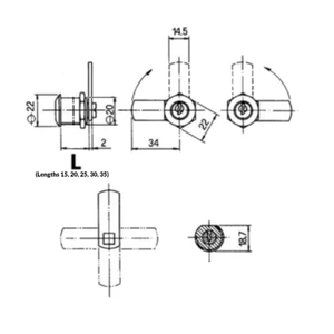 Osculati Corrosion Resistant Cylinder Locks 