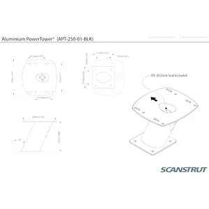 Scanstrut Aluminium PowerTower 250mm